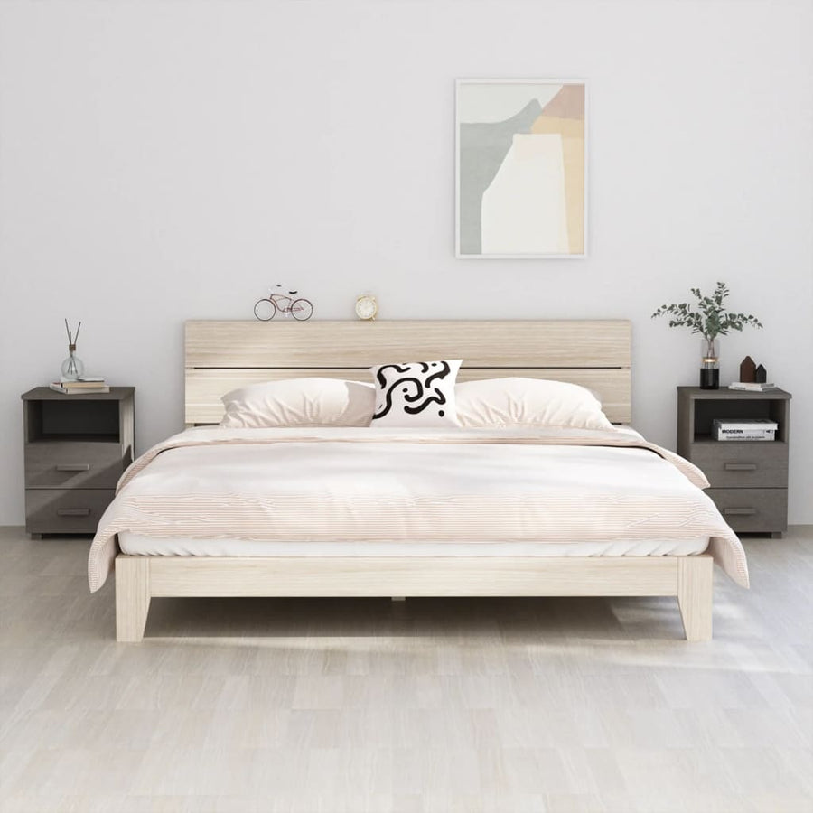 Noptiere Hamar, 2 Buc, , 40X35X62 Cm, Lemn Masiv