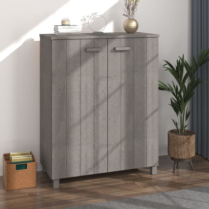 Dulap Cd-Uri „Hamar”, Gri Închis, 85X40X108 Cm, Lemn Masiv Pin