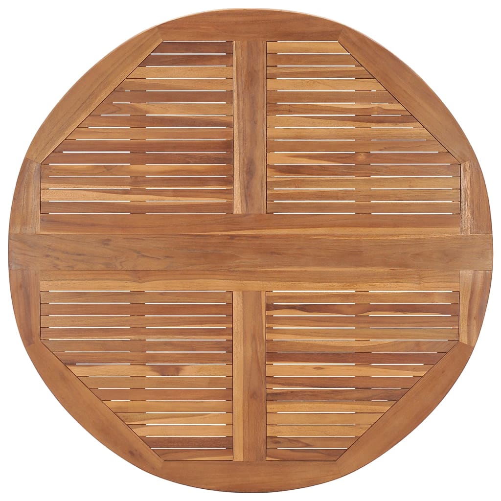 Set De Mobilier De Exterior Pliabil, 5 Piese, Lemn Masiv De Tec