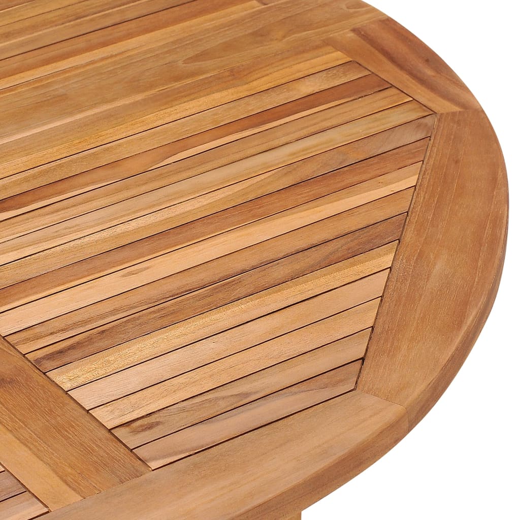 Set De Mobilier De Exterior Pliabil, 5 Piese, Lemn Masiv De Tec