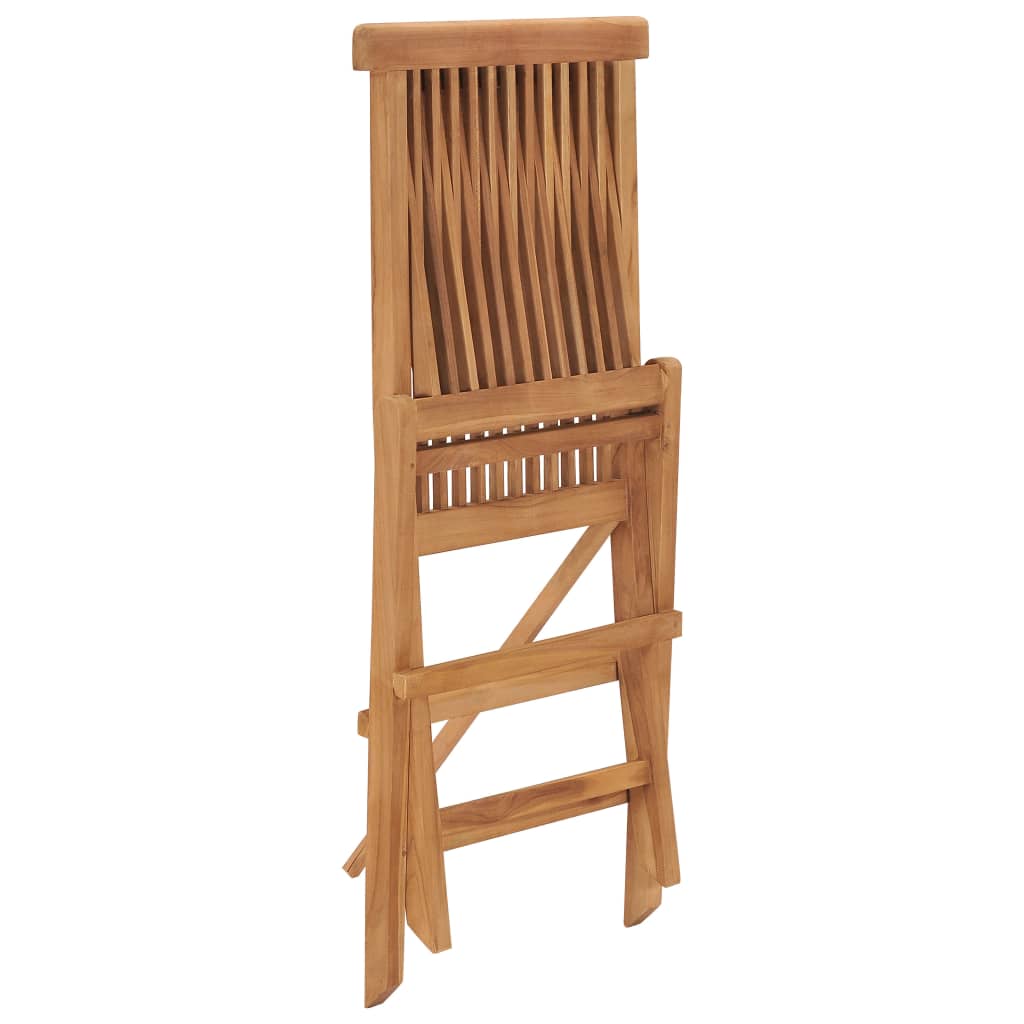 Set De Mobilier De Exterior Pliabil, 5 Piese, Lemn Masiv De Tec