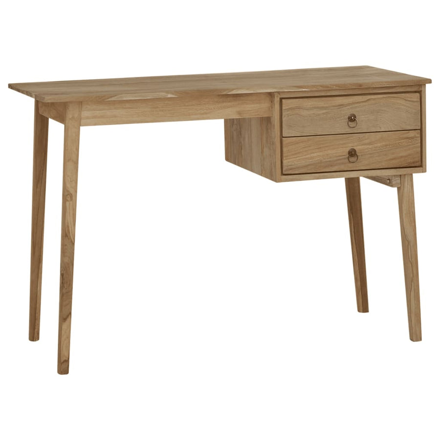 Birou Cu 2 Sertare, 110X52X75 Cm, Lemn Masiv De Tec