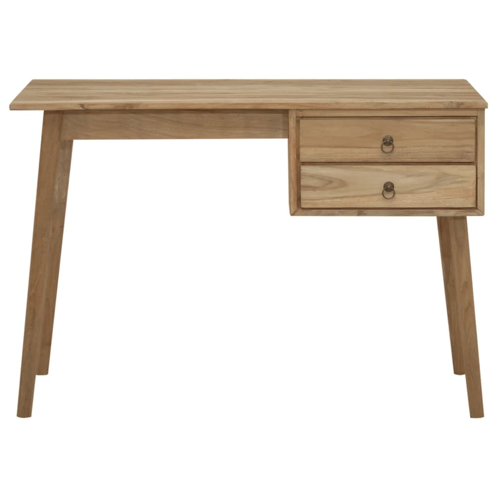 Birou Cu 2 Sertare, 110X52X75 Cm, Lemn Masiv De Tec