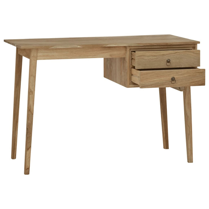 Birou Cu 2 Sertare, 110X52X75 Cm, Lemn Masiv De Tec