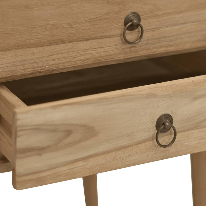 Birou Cu 2 Sertare, 110X52X75 Cm, Lemn Masiv De Tec