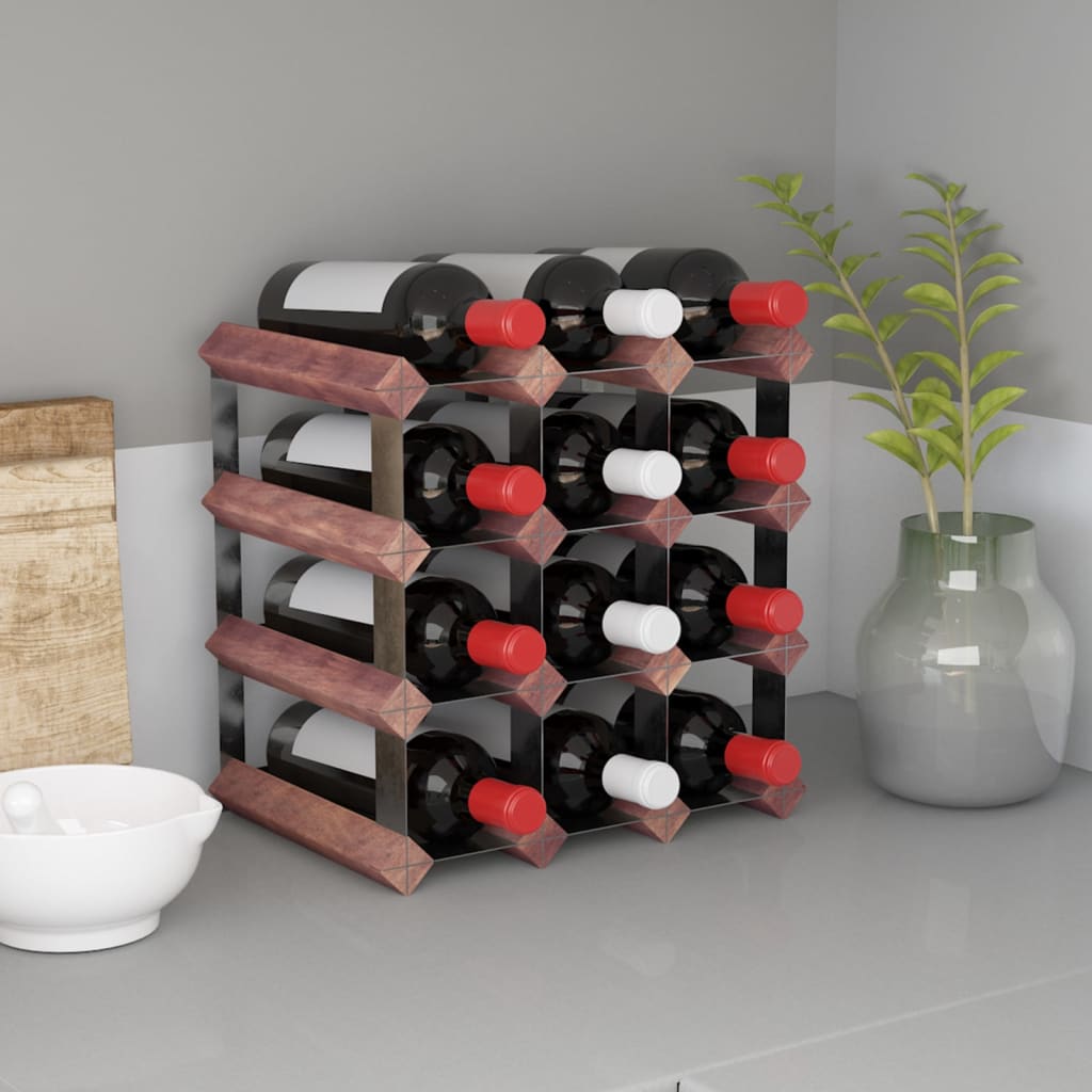 Suport Sticle De Vin Pentru 42 Sticle, Lemn Masiv De Pin