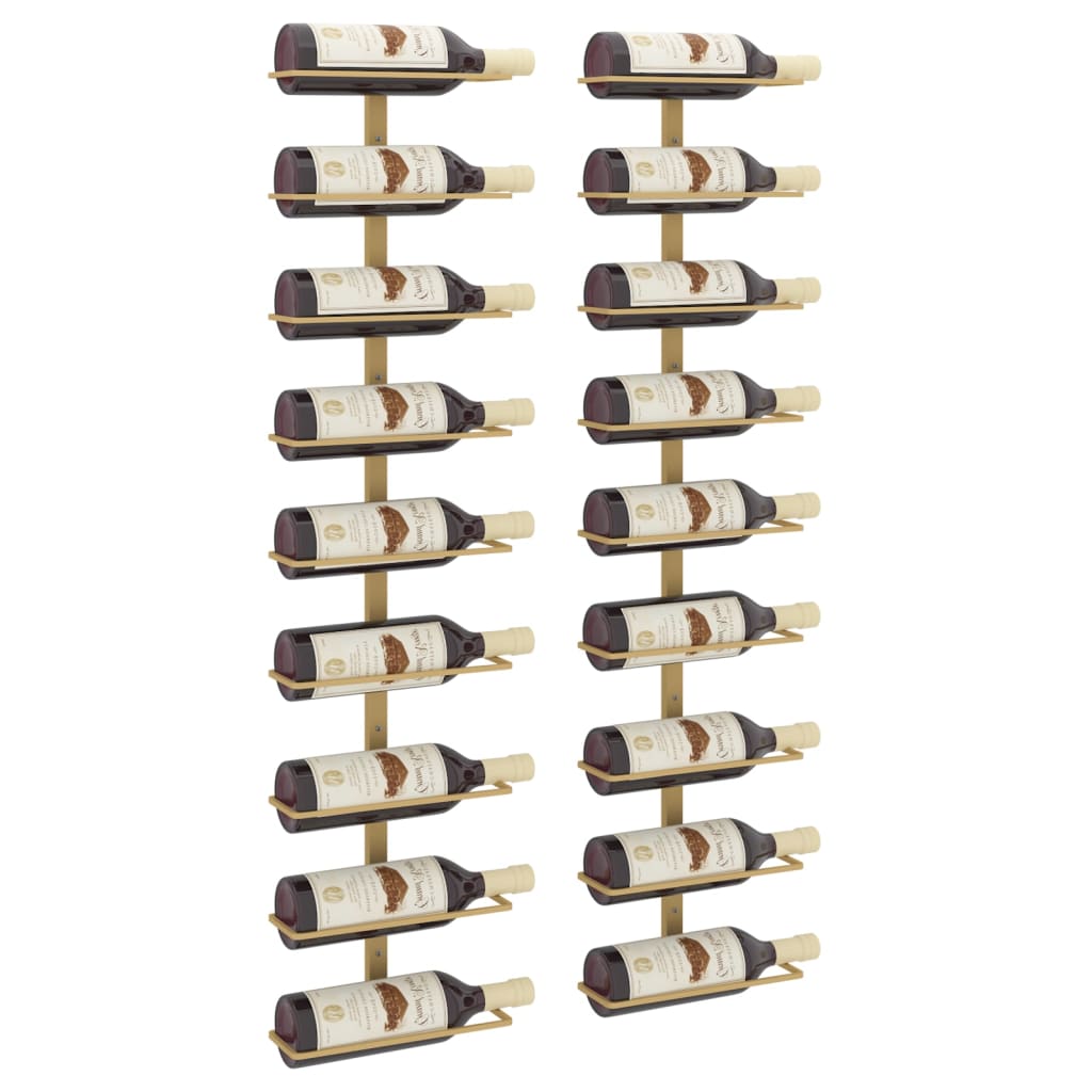 Suport Sticle De Vin, De Perete, 9 Sticle, 2 Buc., , Fier