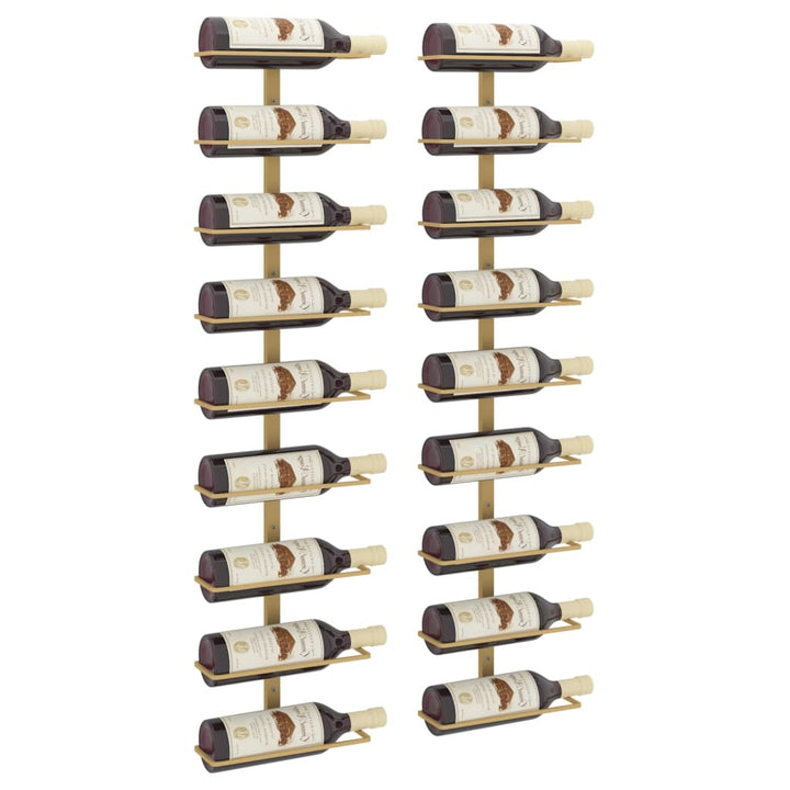 Suport Sticle De Vin, De Perete, 9 Sticle, 2 Buc., , Fier