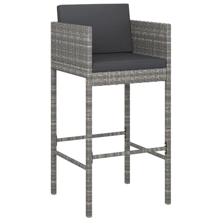 Set Mobilier Bar De Grădină Cu Perne, 5 Piese, , Poliratan