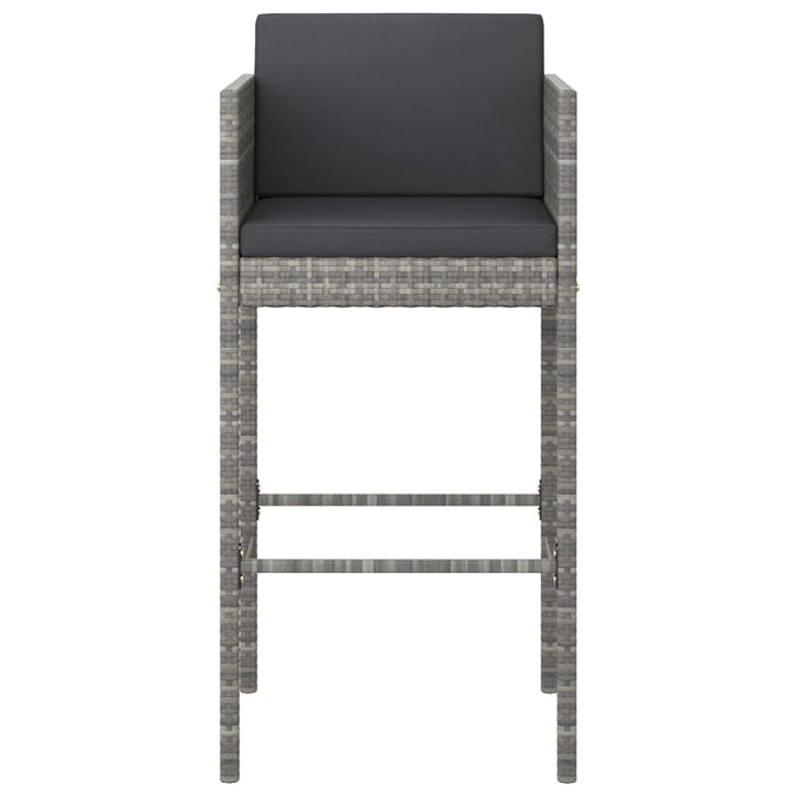 Set Mobilier Bar De Grădină Cu Perne, 5 Piese, , Poliratan