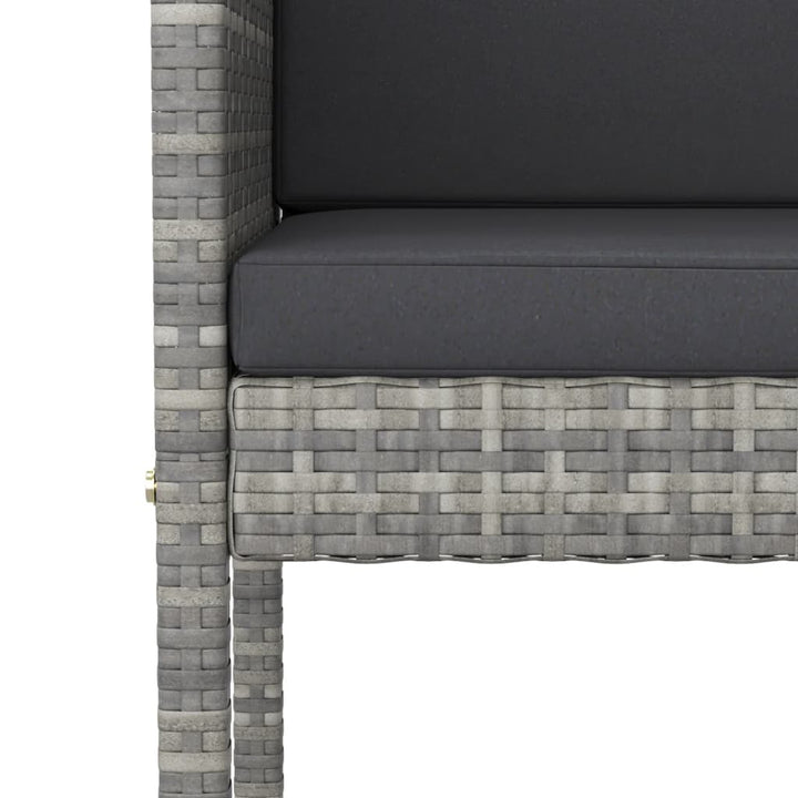 Set Mobilier Bar De Grădină Cu Perne, 5 Piese, , Poliratan