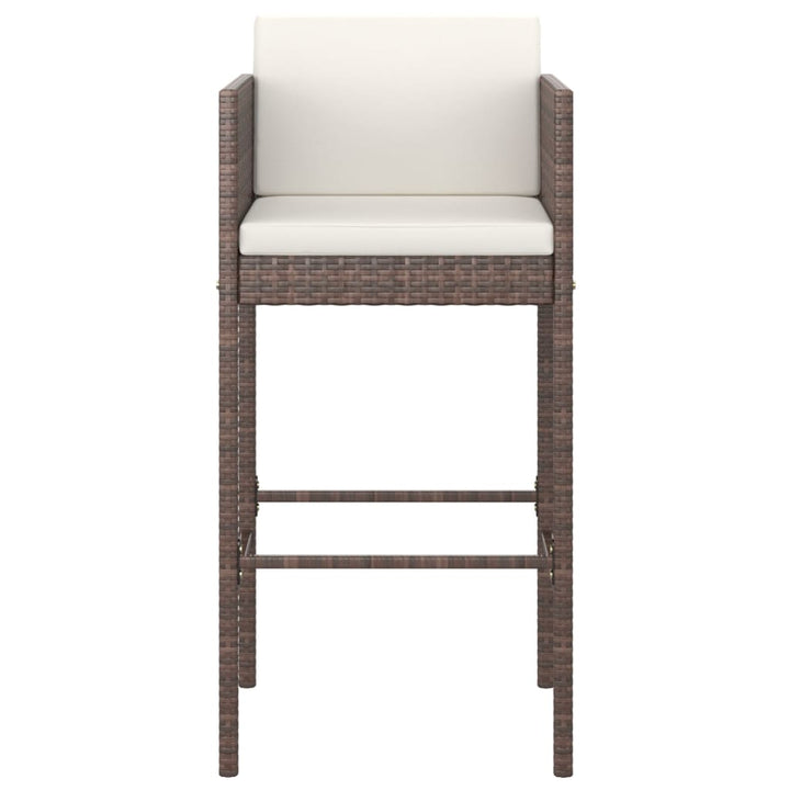 Set Mobilier Bar De Grădină Cu Perne, 7 Piese, , Poliratan