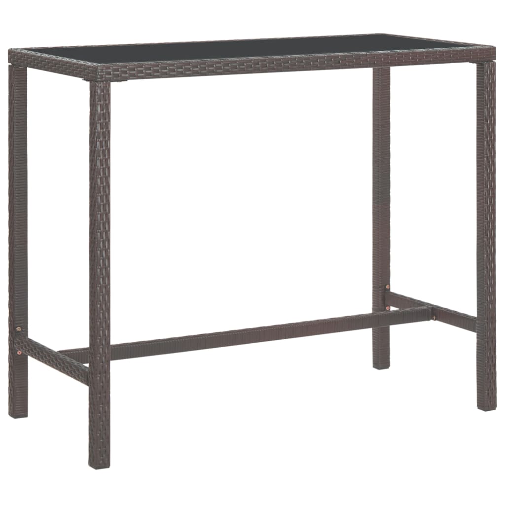 Set Mobilier Bar De Grădină Cu Perne, 7 Piese, , Poliratan