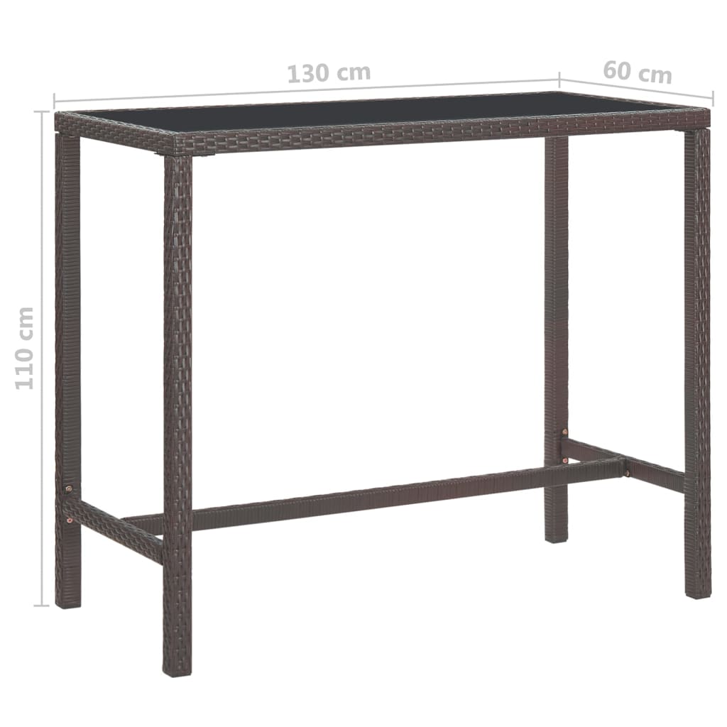 Set Mobilier Bar De Grădină Cu Perne, 7 Piese, , Poliratan