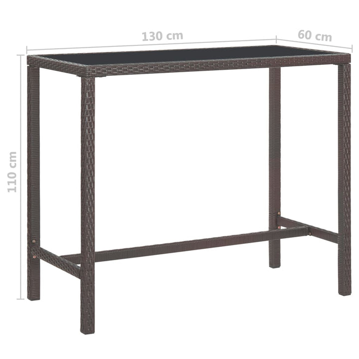 Set Mobilier Bar De Grădină Cu Perne, 7 Piese, , Poliratan