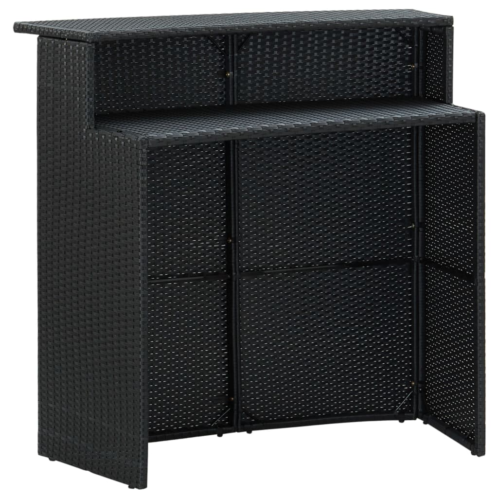Set Mobilier Bar De Grădină Cu Perne, 3 Piese, , Poliratan