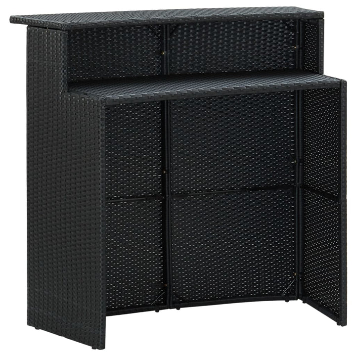 Set Mobilier Bar De Grădină Cu Perne, 3 Piese, , Poliratan