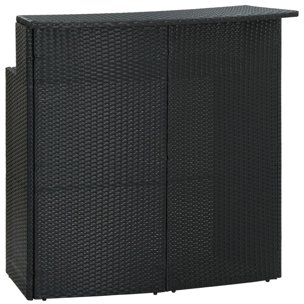 Set Mobilier Bar De Grădină Cu Perne, 3 Piese, , Poliratan