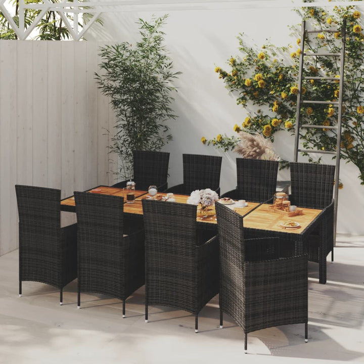 Set Mobilier De Exterior Cu Perne, 5 Piese, , Poliratan