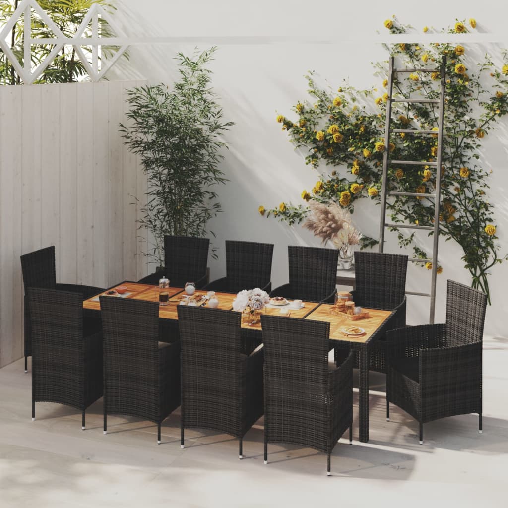 Set Mobilier De Exterior Cu Perne, 5 Piese, , Poliratan
