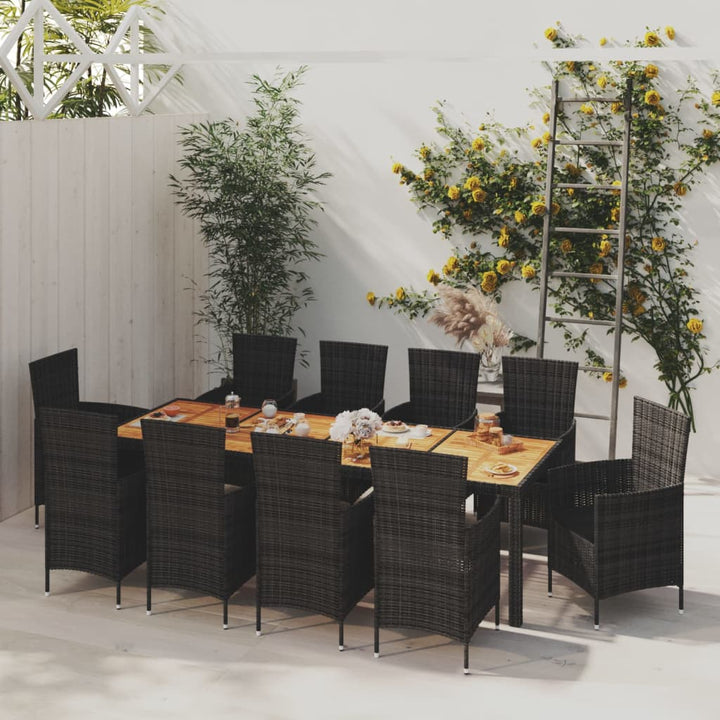Set Mobilier De Exterior Cu Perne, 5 Piese, , Poliratan