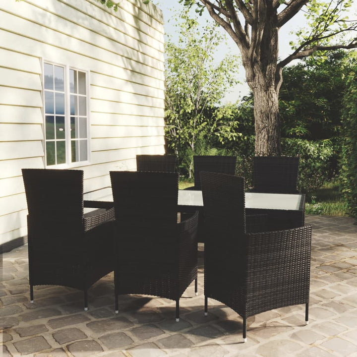 Set Mobilier De Exterior Cu Perne, 5 Piese, , Poliratan
