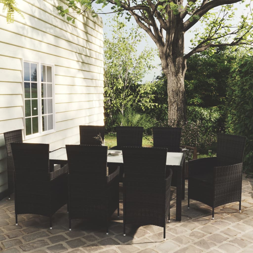 Set Mobilier De Exterior Cu Perne, 5 Piese, , Poliratan