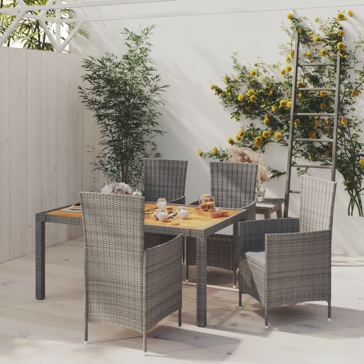 Set Mobilier De Exterior Cu Perne, 5 Piese, , Poliratan