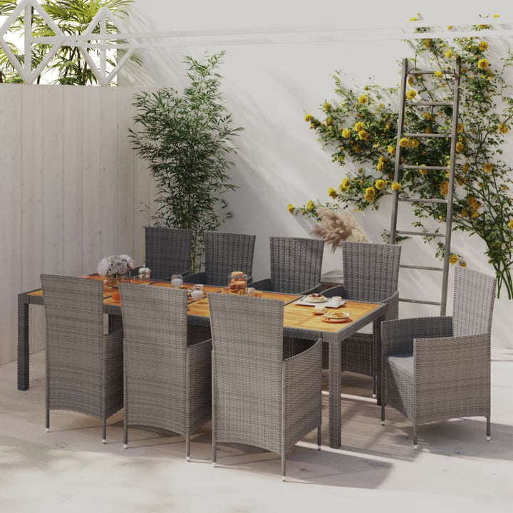 Set Mobilier De Exterior Cu Perne, 5 Piese, , Poliratan