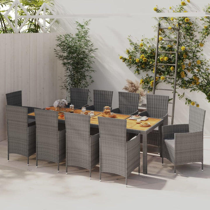 Set Mobilier De Exterior Cu Perne, 5 Piese, , Poliratan