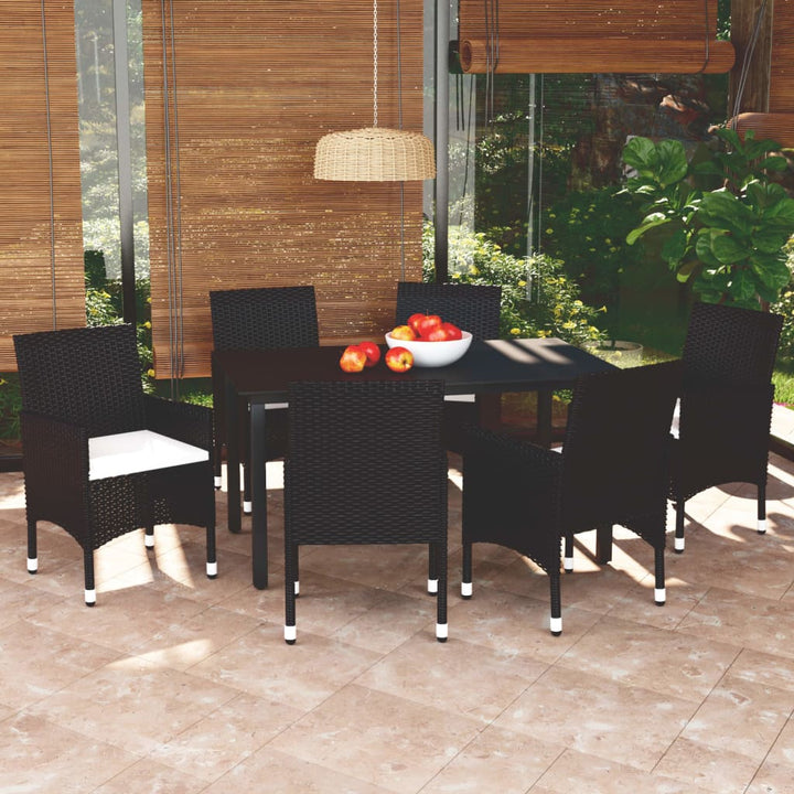 Set Mobilier De Grădină Cu Perne, 7 Piese, , Poliratan