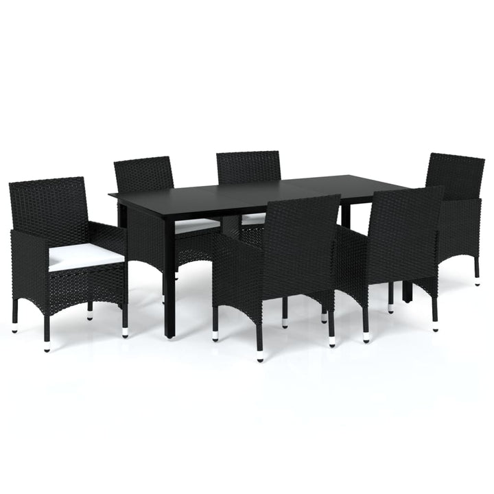 Set Mobilier De Grădină Cu Perne, 7 Piese, , Poliratan