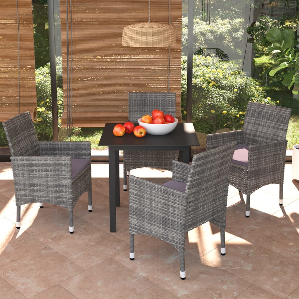 Set Mobilier De Grădină Cu Perne, 7 Piese, , Poliratan