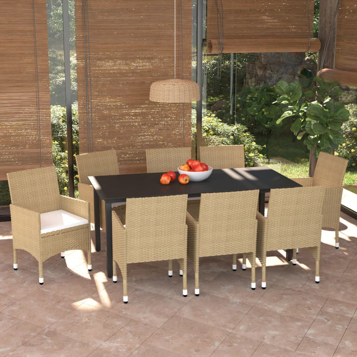 Set Mobilier De Grădină Cu Perne, 7 Piese, , Poliratan