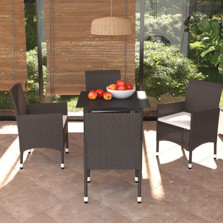 Set Mobilier De Grădină Cu Perne, 7 Piese, , Poliratan