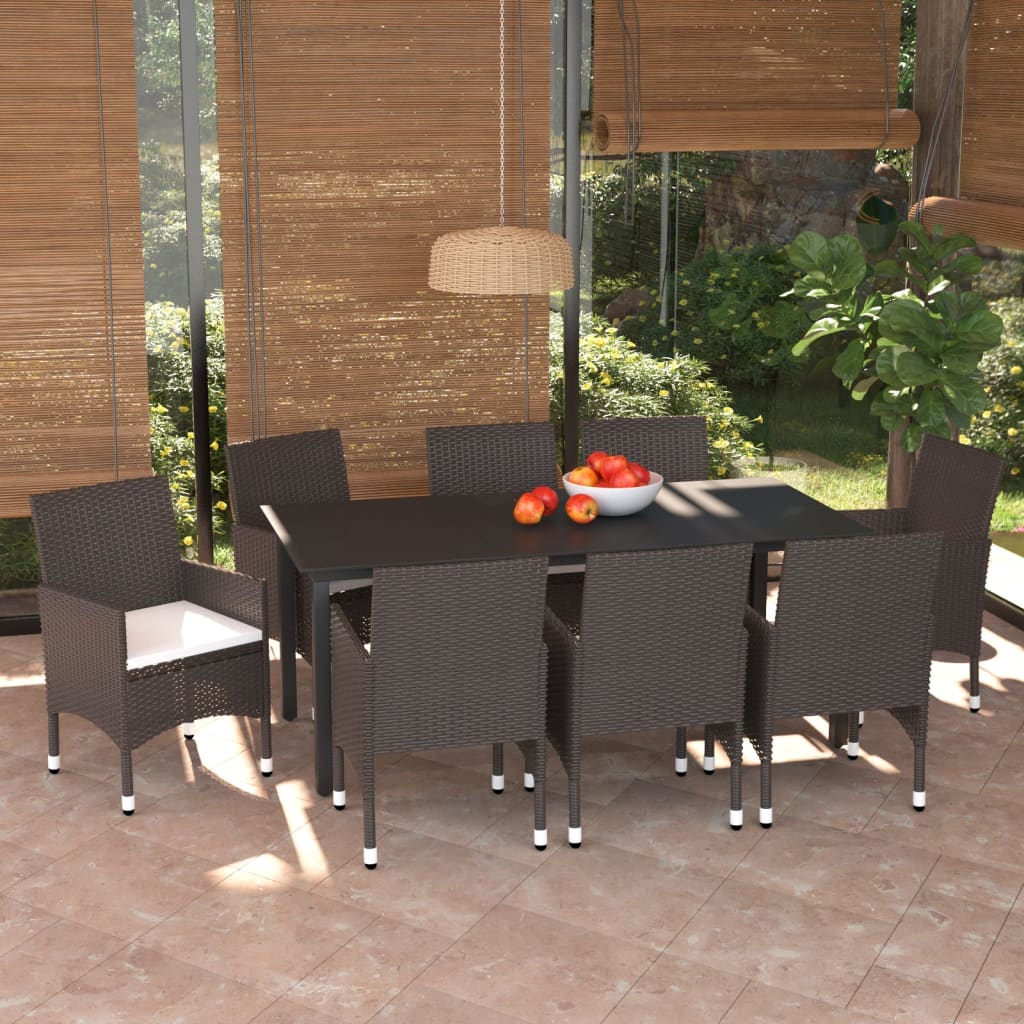 Set Mobilier De Grădină Cu Perne, 7 Piese, , Poliratan