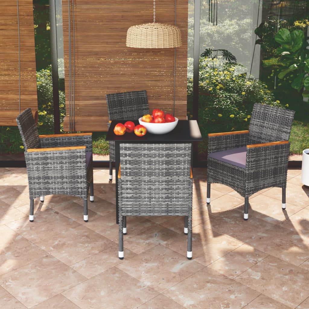 Set Mobilier De Grădină Cu Perne, 7 Piese, , Poliratan
