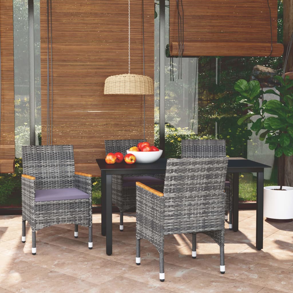 Set Mobilier De Grădină Cu Perne, 7 Piese, , Poliratan