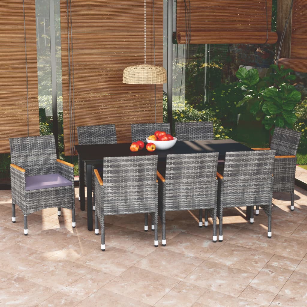 Set Mobilier De Grădină Cu Perne, 7 Piese, , Poliratan
