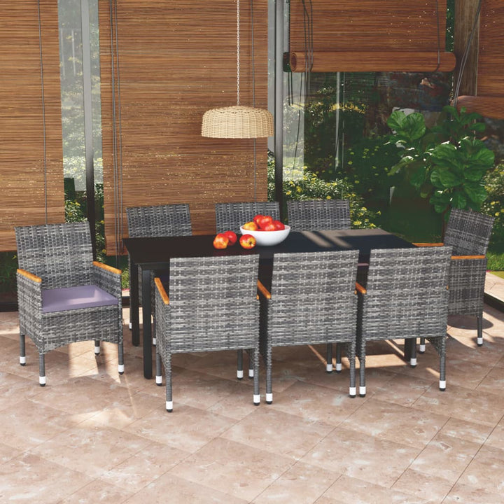 Set Mobilier De Grădină Cu Perne, 7 Piese, , Poliratan
