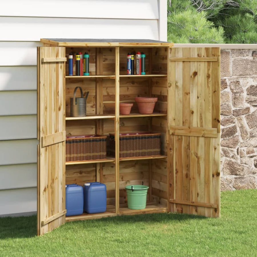 Magazie De Unelte De Grădină 123X45X171Cm Lemn Masiv Pin Tratat