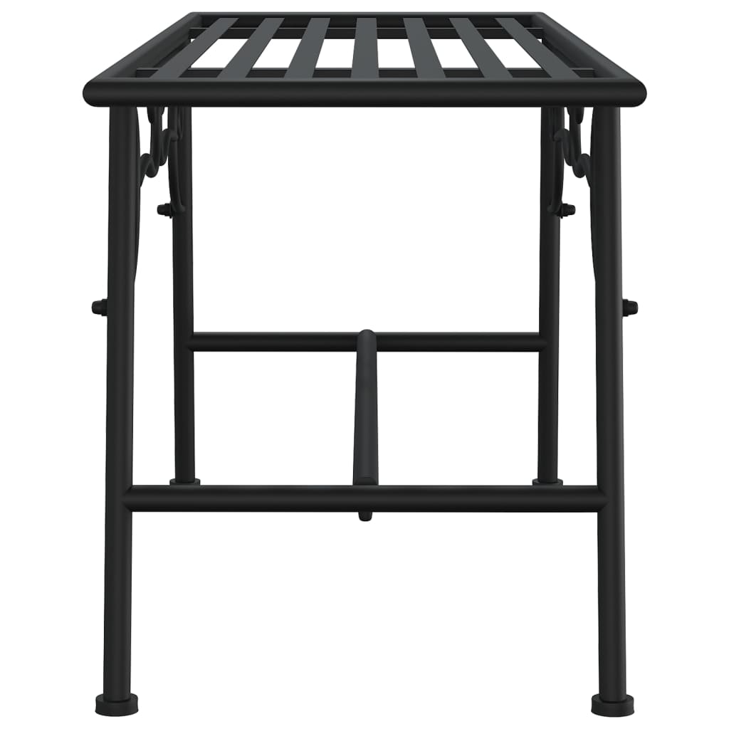 Bancă De Copac, Negru, 110 Cm, Oțel