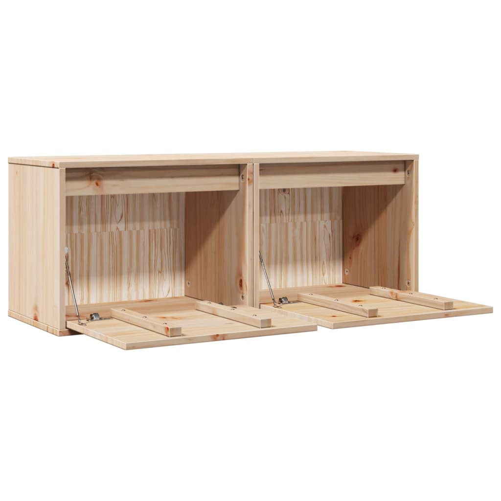 Dulapuri De Perete, 2 Buc., 45X30X35 Cm, Lemn Masiv De Pin