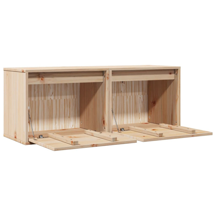 Dulapuri De Perete, 2 Buc., 45X30X35 Cm, Lemn Masiv De Pin