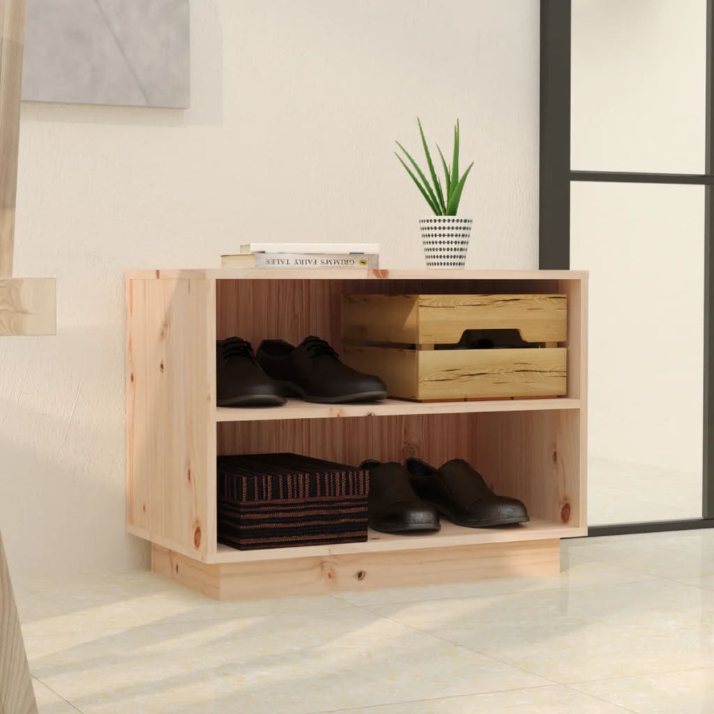 Dulap Pantofi, 60X34X45 Cm, Lemn Masiv De Pin