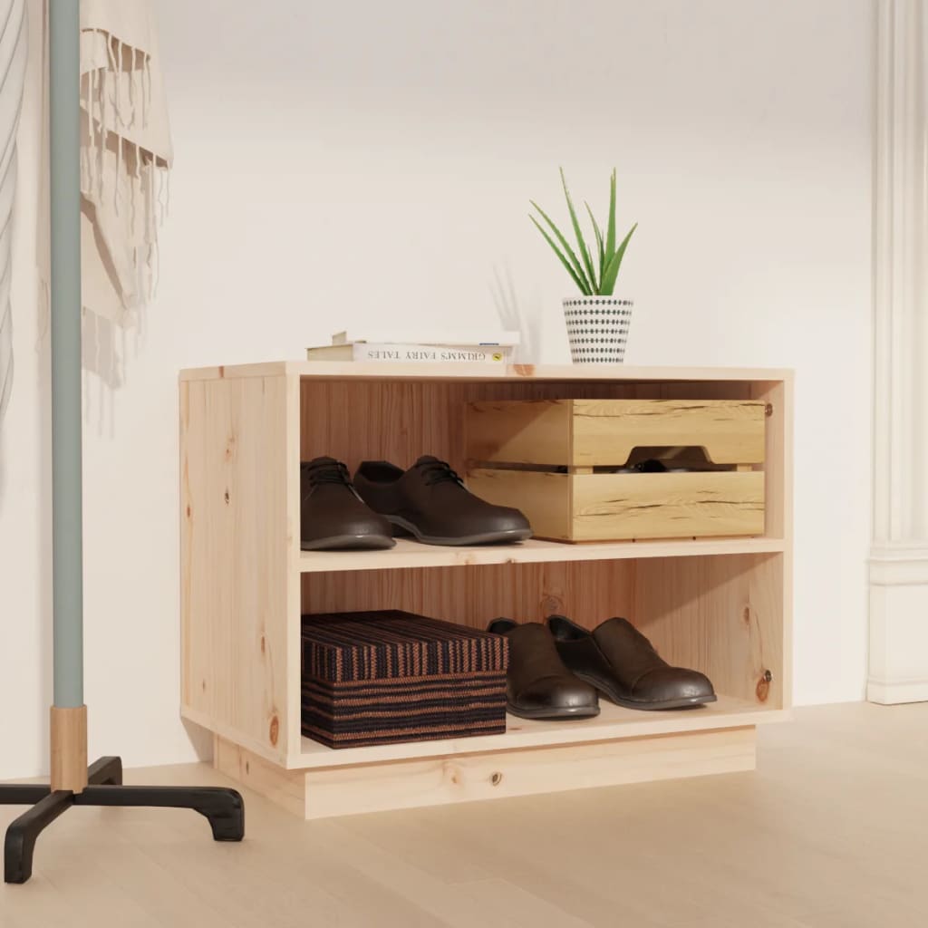 Dulap Pantofi, 60X34X45 Cm, Lemn Masiv De Pin