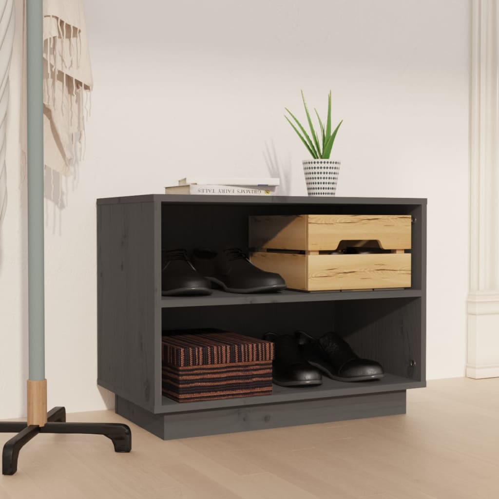 Dulap Pantofi, 60X34X45 Cm, Lemn Masiv De Pin