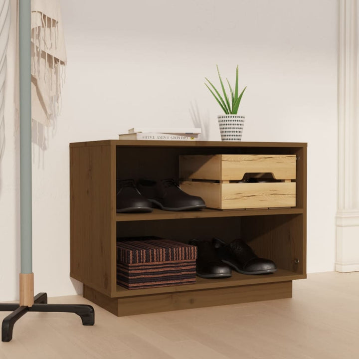Dulap Pantofi, 60X34X45 Cm, Lemn Masiv De Pin