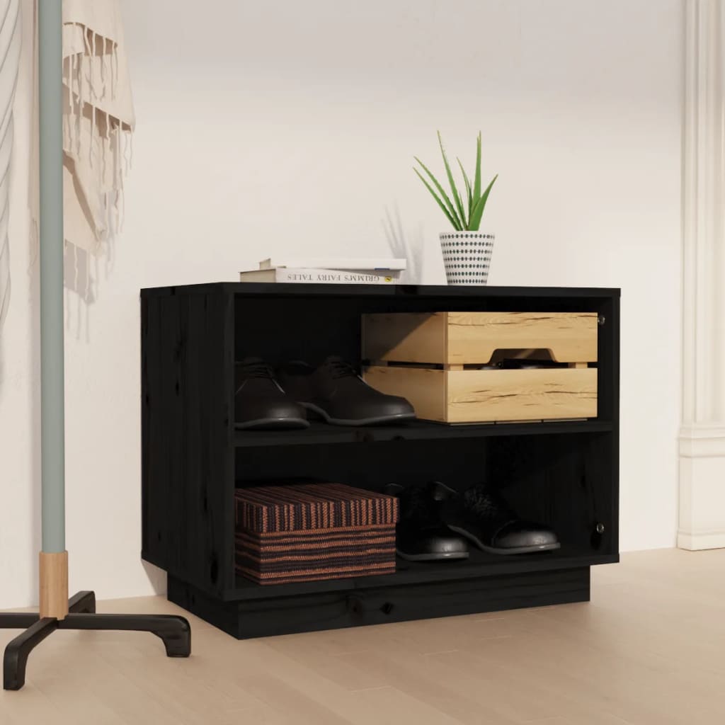 Dulap Pantofi, 60X34X45 Cm, Lemn Masiv De Pin