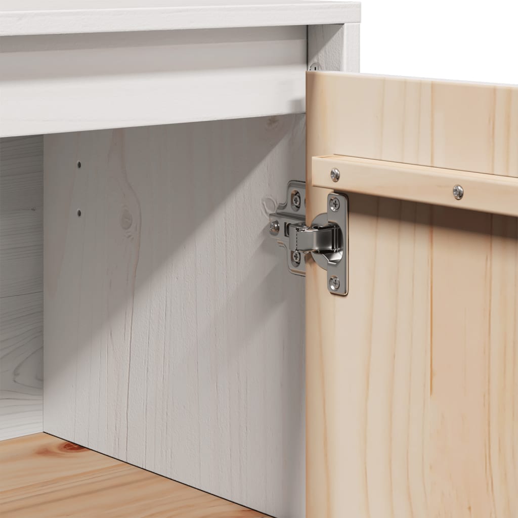 Servantă Ă 60X34X75 Cm Din Lemn Masiv De Pin